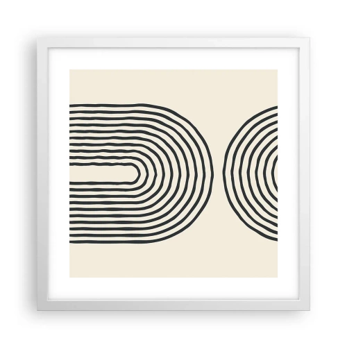 Affiche dans un cadre blanc - Poster - Dans un instant... - 40x40 cm