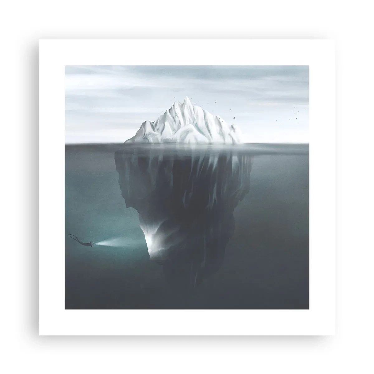 Affiche - Poster - Mystère sous-marin - 40x40 cm