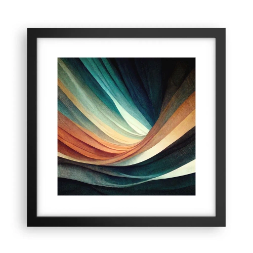 Affiche dans un cadre noir - Poster - Tissé à partir de couleurs - 30x30 cm