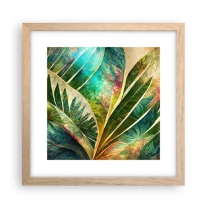 Affiche dans un chêne clair - Poster - Les couleurs des tropiques - 30x30 cm
