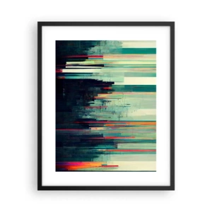 Affiche dans un cadre noir - Poster - Ville futuriste - 40x50 cm