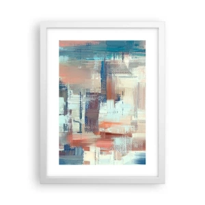 Affiche dans un cadre blanc - Poster - Atteindre la lumière - 30x40 cm