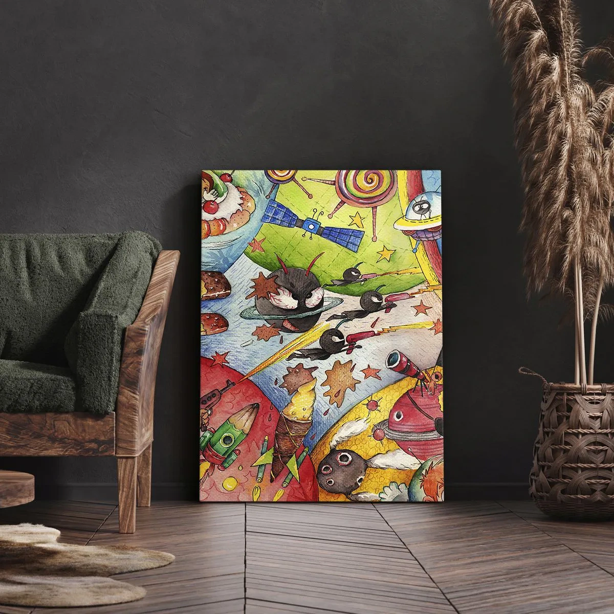 Impression sur toile - Image sur toile - Grande aventure spatiale - 65x120 cm