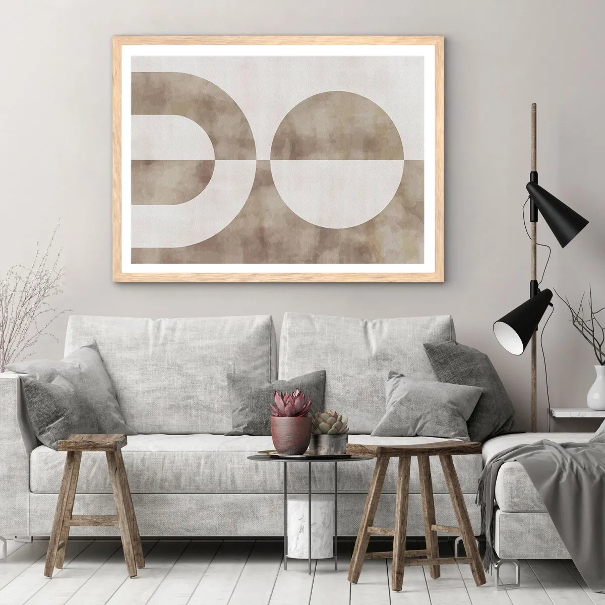 Affiche dans un chêne clair - Poster - Similitudes et différences - 40x30 cm