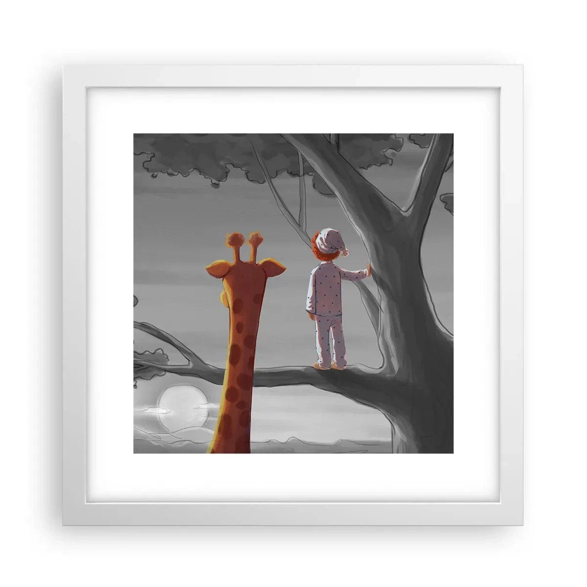 Affiche dans un cadre blanc - Poster - Cela arrive vraiment - 30x30 cm