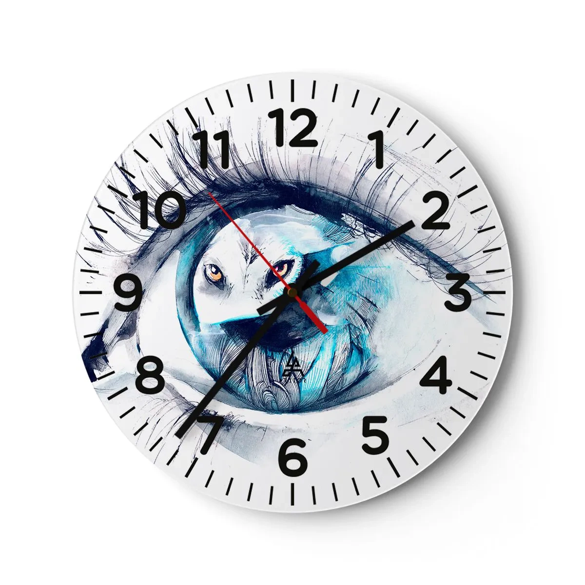Horloge murale - Pendule murale - Face à face avec la nature sauvage - 40x40 cm