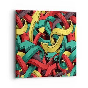 Impression sur toile - Image sur toile - Quel chemin vers le but ? - 30x30 cm