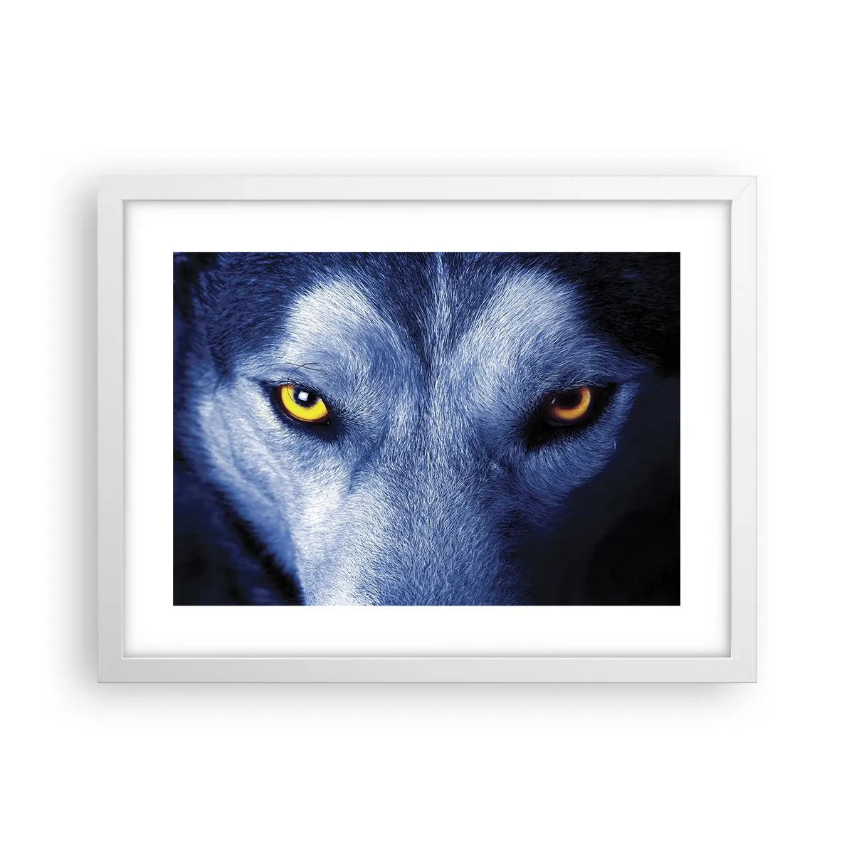 Affiche dans un cadre blanc - Poster - Regars hypnotique - 40x30 cm