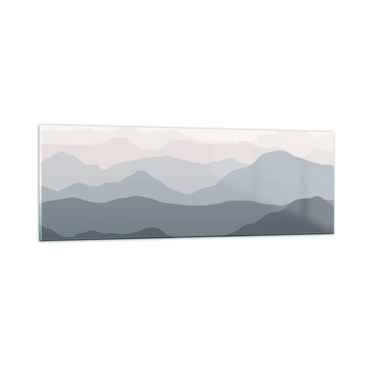 Impression sur verre - Image sur verre - Vagues de montagnes - 90x30 cm