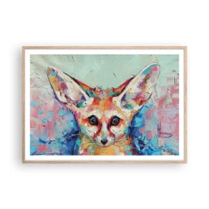 Affiche dans un chêne clair - Poster - Etes-vous prêts pour moi? - 100x70 cm