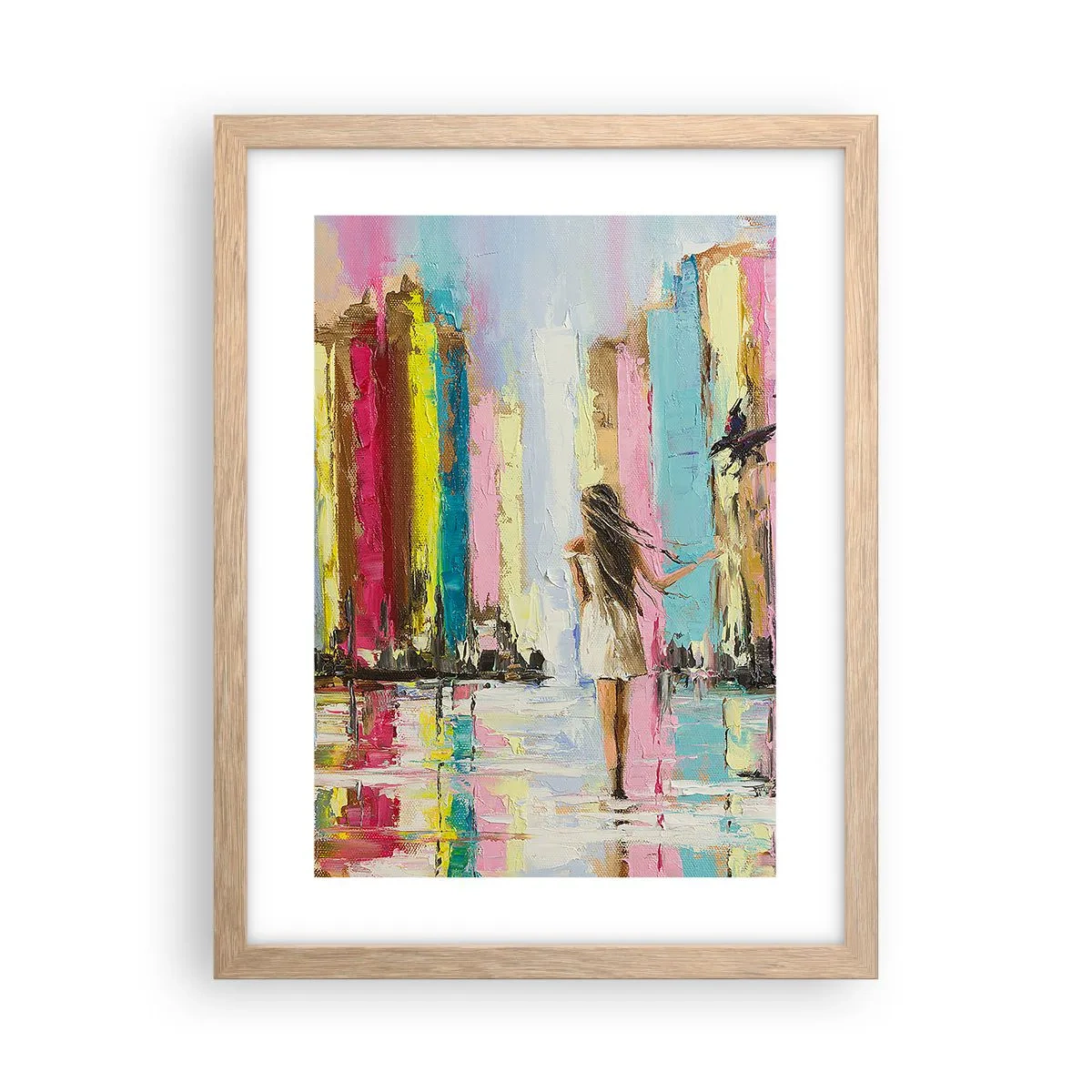 Affiche dans un chêne clair - Poster - Viens avec moi - 30x40 cm