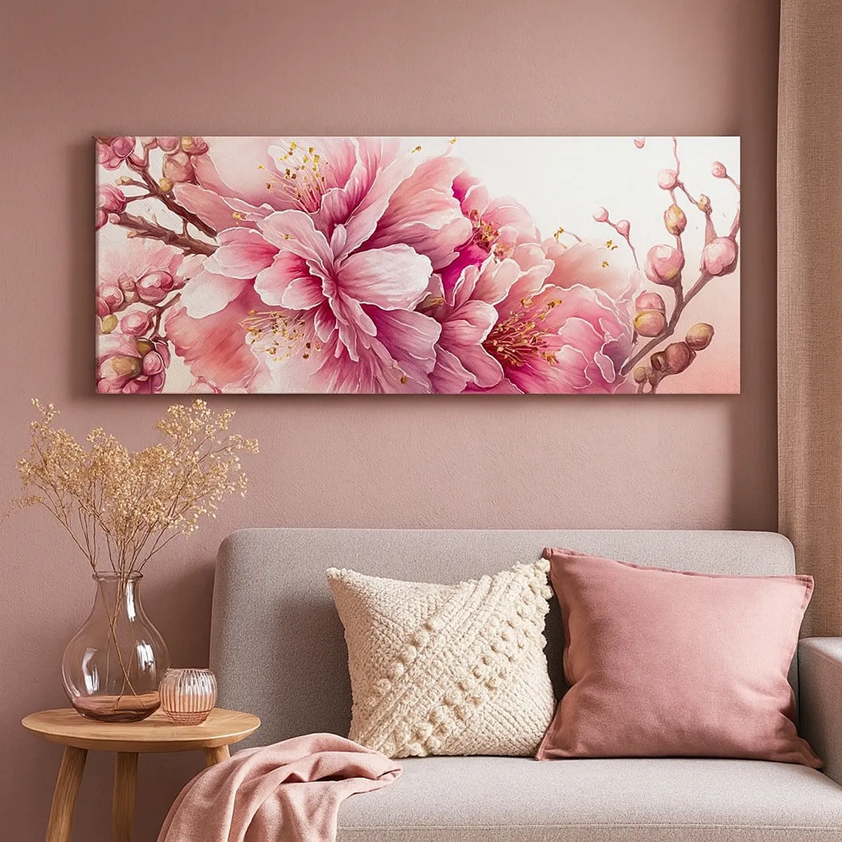 Impression sur toile - Image sur toile - Fleur florissante de cerisier - 30x30 cm