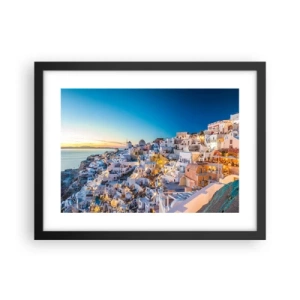 Affiche dans un cadre noir - Poster - L'essence de la grecque - 40x30 cm