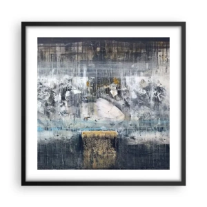 Affiche dans un cadre noir - Poster - Comme sur la glace, comme après décembre - 50x50 cm