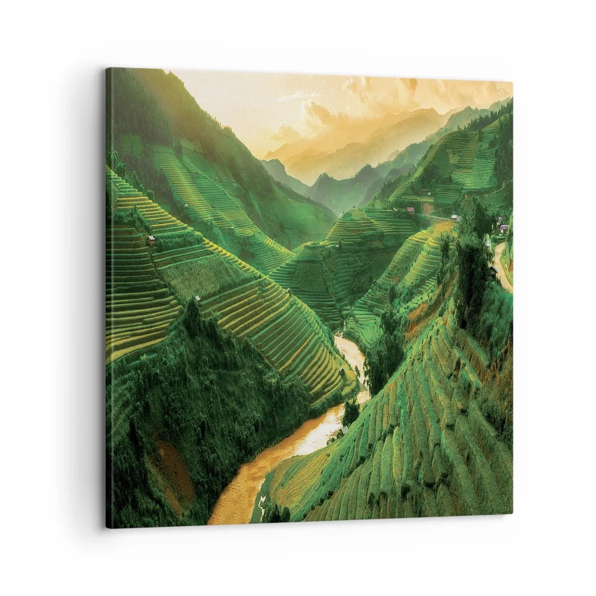 Impression sur toile - Image sur toile - Vallée vietnamienne - 60x60 cm