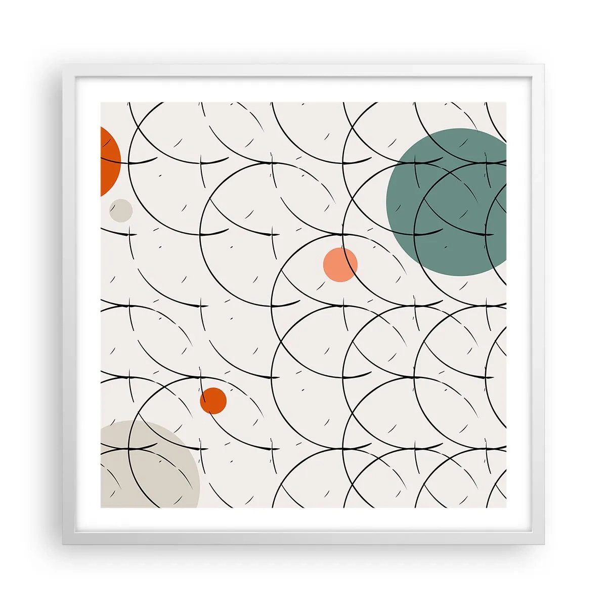 Affiche dans un cadre blanc - Poster - Dans l'esprit pop art - 60x60 cm