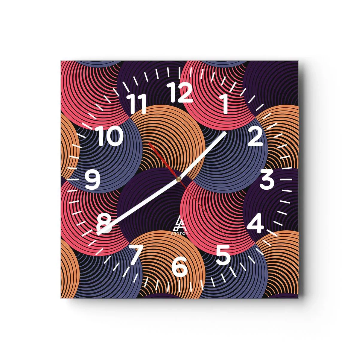 Horloge murale - Pendule murale - Dans un rythme circulaire - 30x30 cm