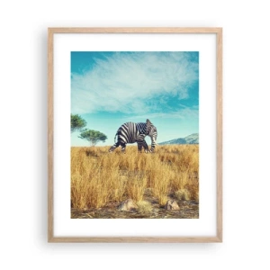 Affiche dans un chêne clair - Poster - Le gris n'est déjà plus à la mode - 40x50 cm