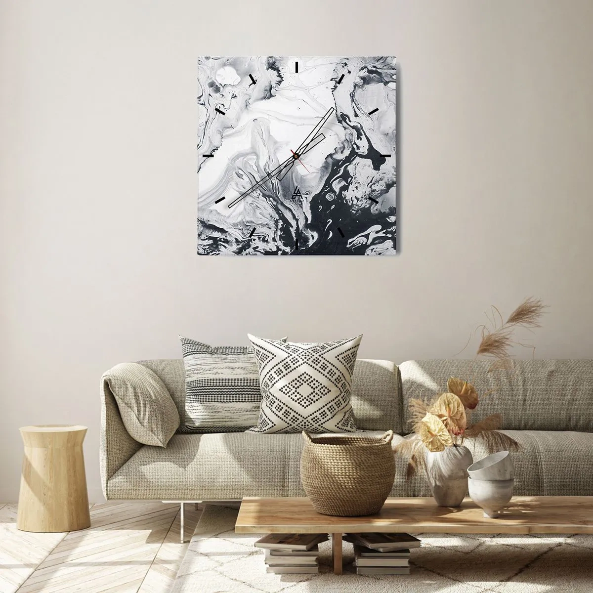 Horloge murale - Pendule murale - Au centre de la Terre - 40x40 cm