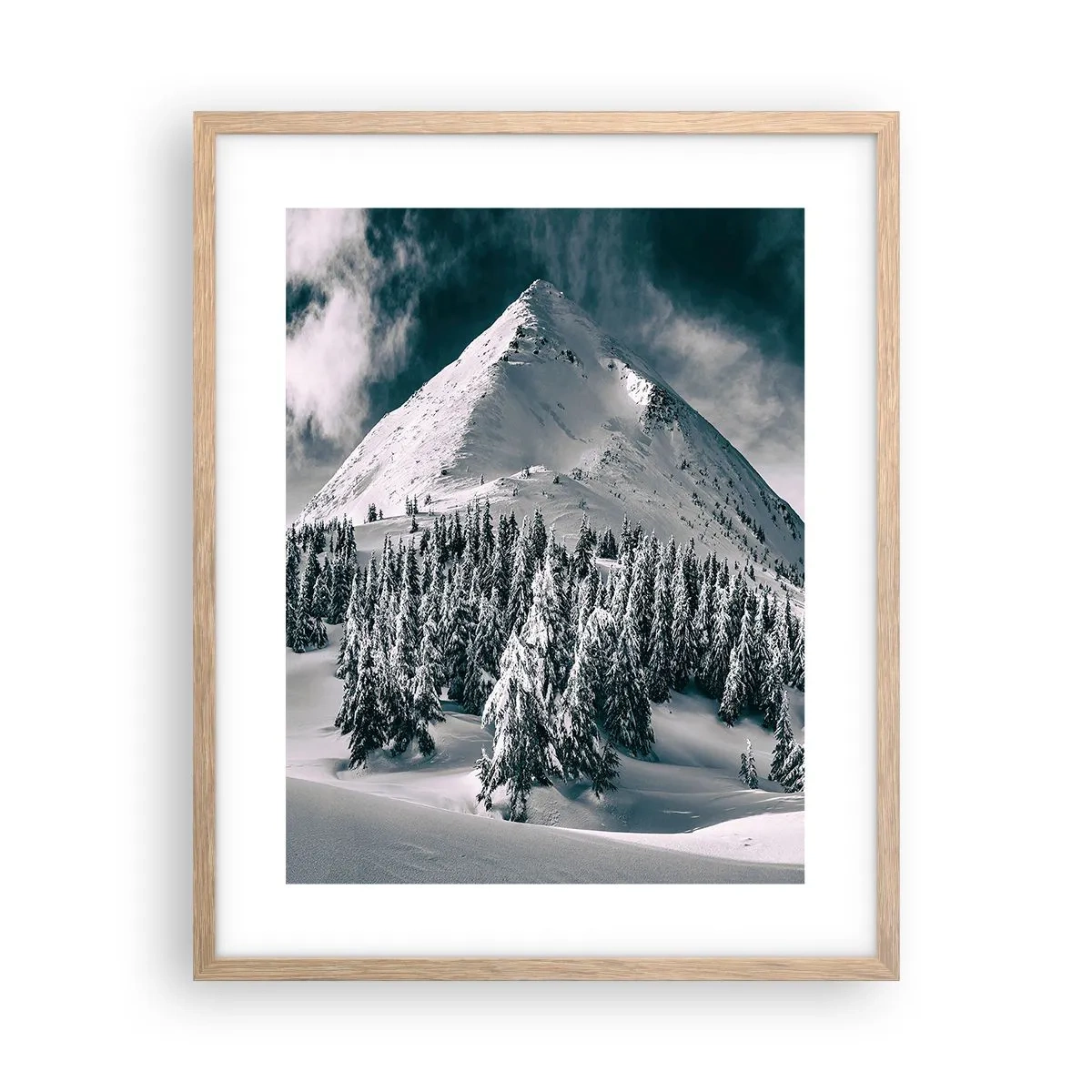 Affiche dans un chêne clair - Poster - Le pays de la neige et de la glace - 40x50 cm