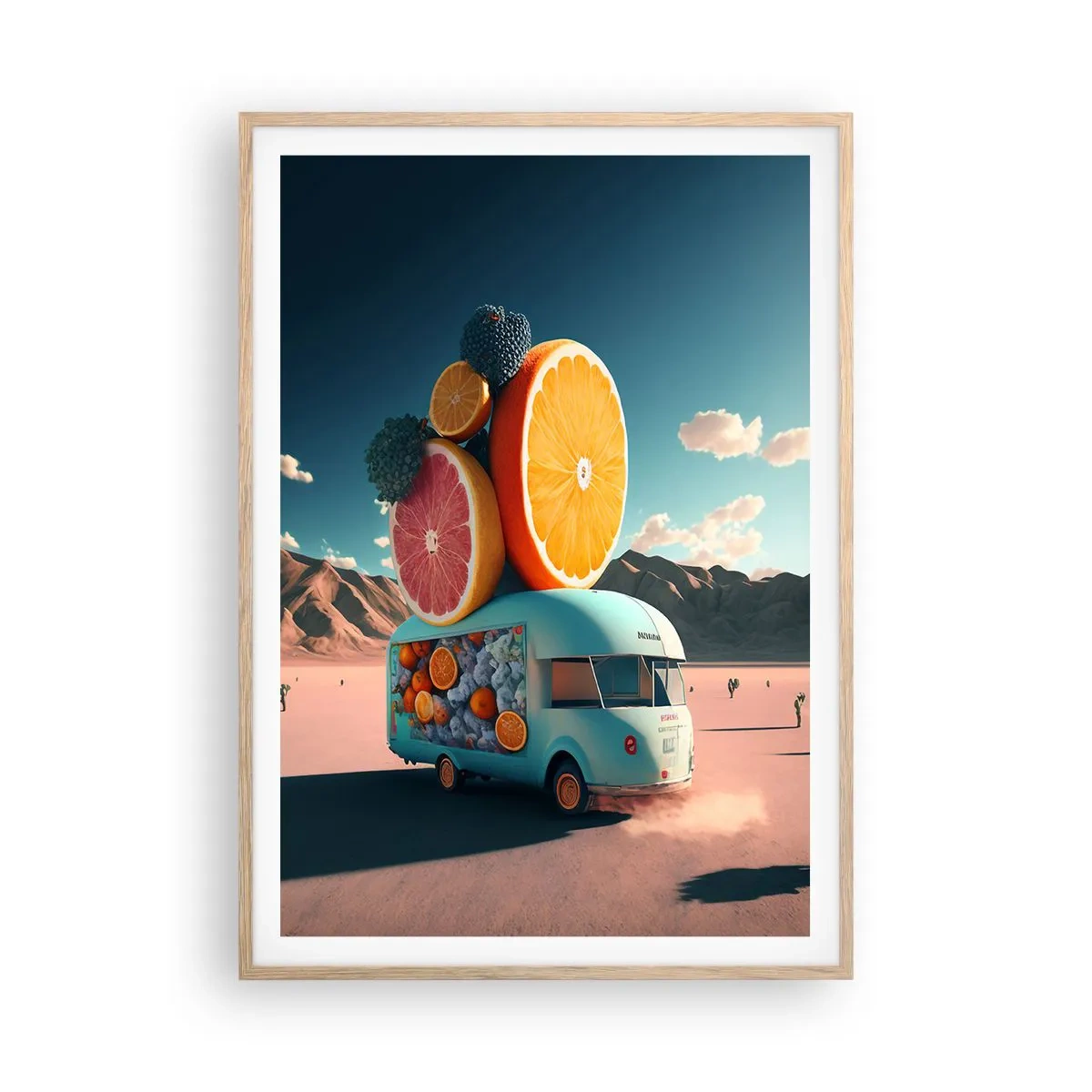 Affiche dans un chêne clair - Poster - Le goût des vacances - 70x100 cm
