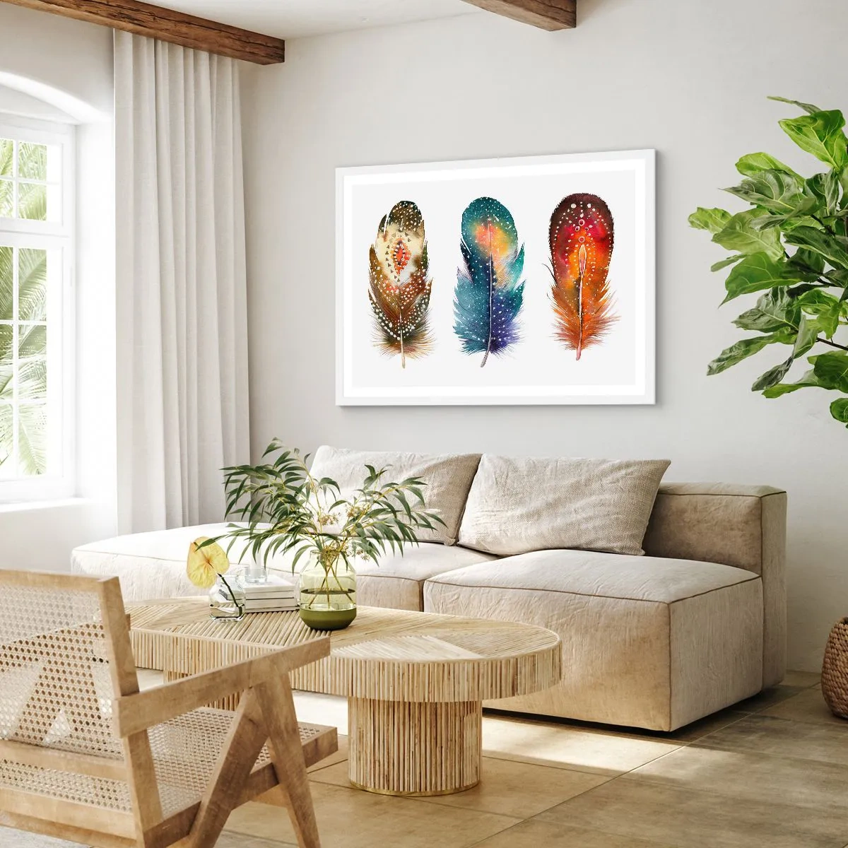 Affiche dans un cadre blanc - Poster - Rituels, cérémonies, secrets - 40x30 cm