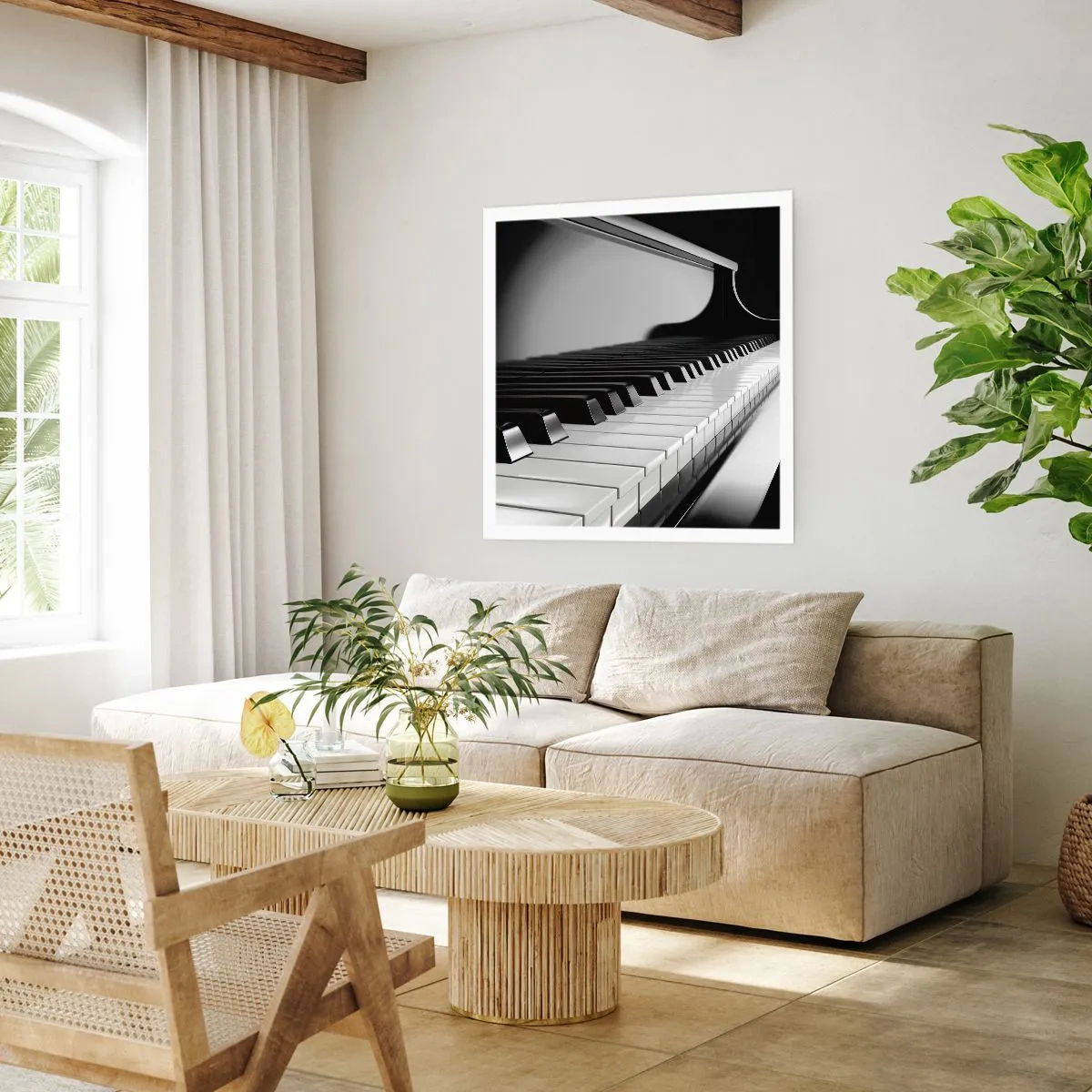 Affiche - Poster - Harmonie des formes et des couleurs - 30x30 cm