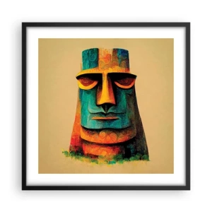 Affiche dans un cadre noir - Poster - Statuesque et sympathique - 50x50 cm