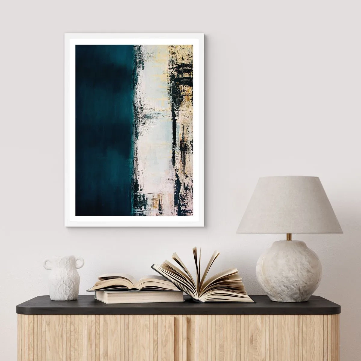 Affiche dans un cadre blanc - Poster - Composition horizontale - 40x50 cm