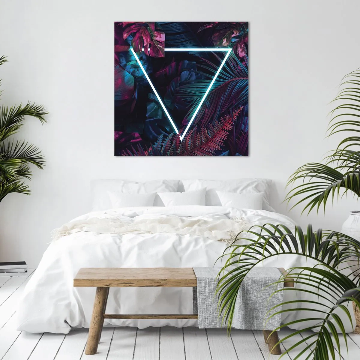 Impression sur toile - Image sur toile - Jardin de style disco - 50x50 cm
