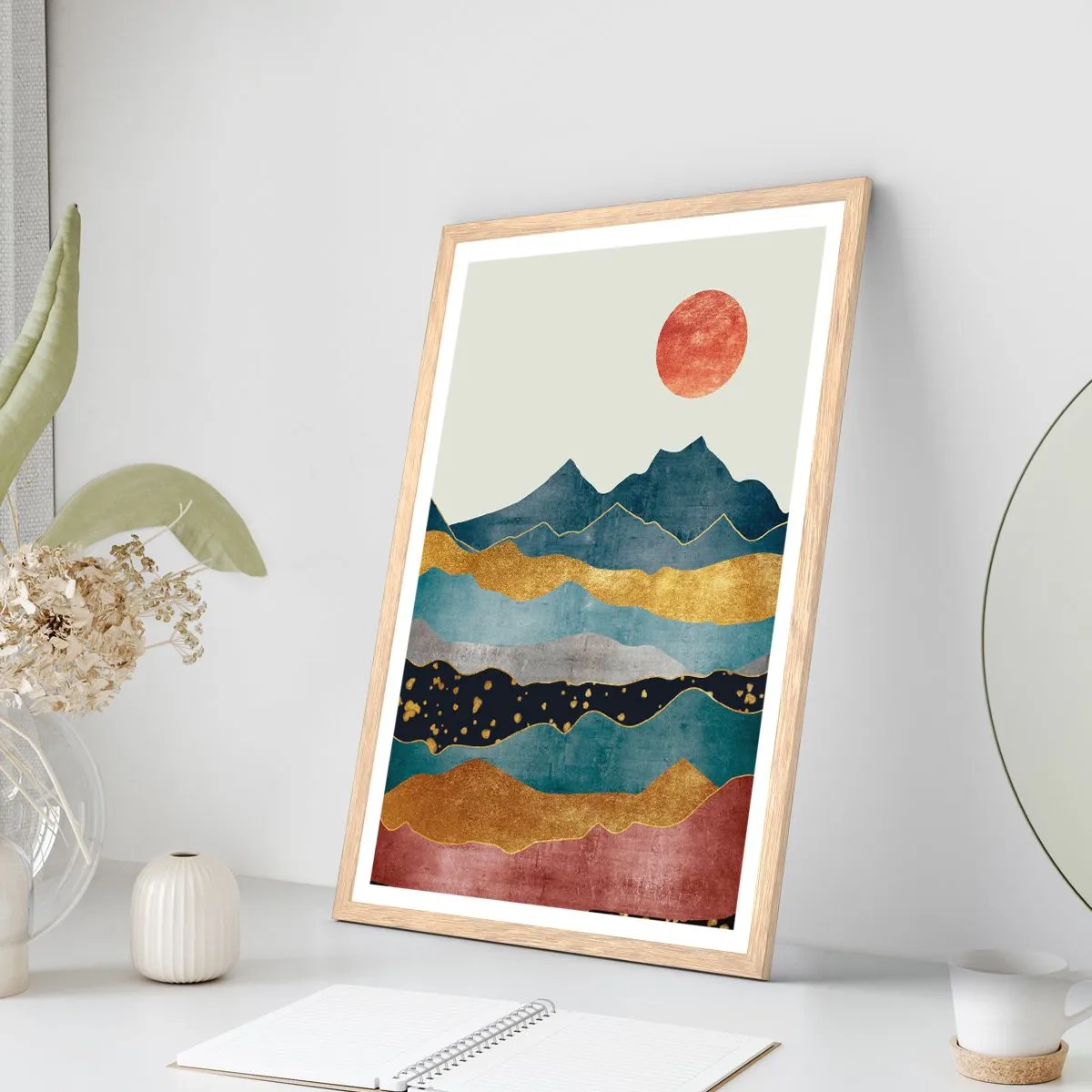 Affiche dans un chêne clair - Poster - Une coupe du monde - 40x50 cm