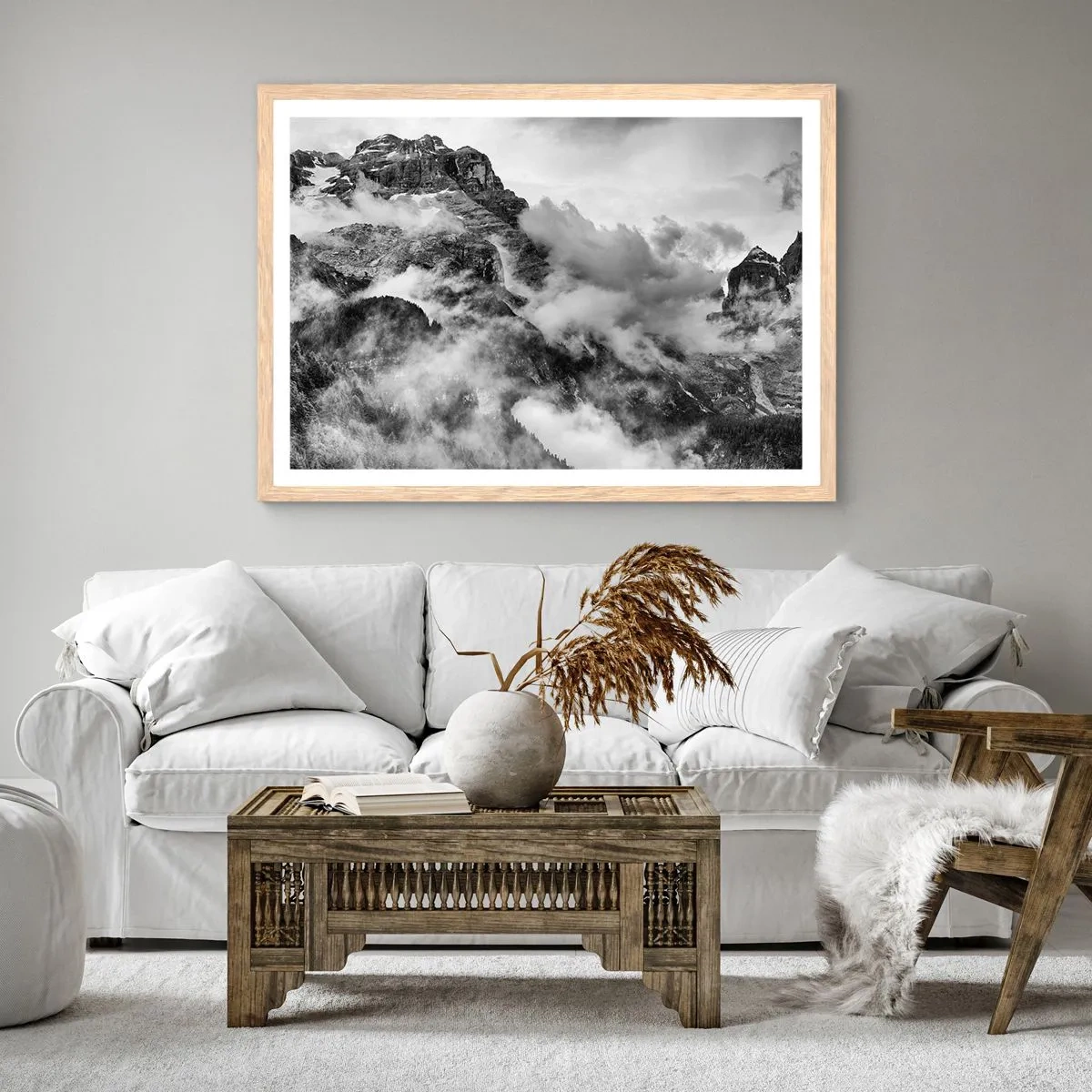 Affiche dans un chêne clair - Poster - Belle et cruelle - 70x50 cm