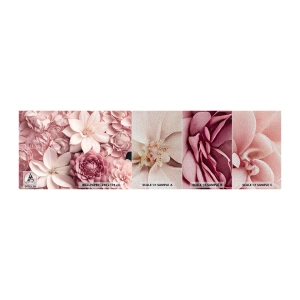 Échantillon de Papier Peint Premium Sand - Dans les pétales roses - Fleurs, Pastel, Brillant - 100x30 cm