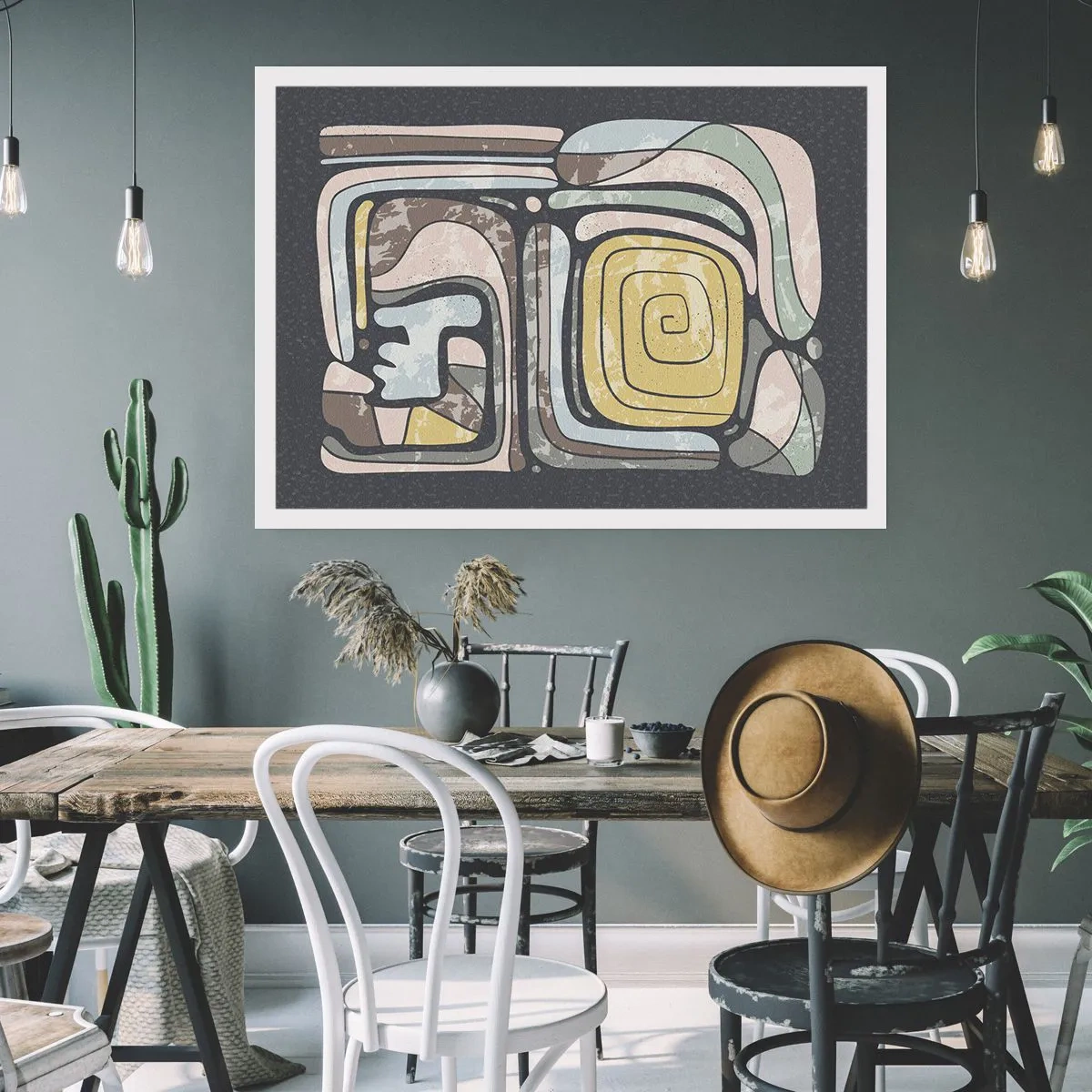 Affiche - Poster - L'abstraction dans l'esprit précolombien - 50x40 cm