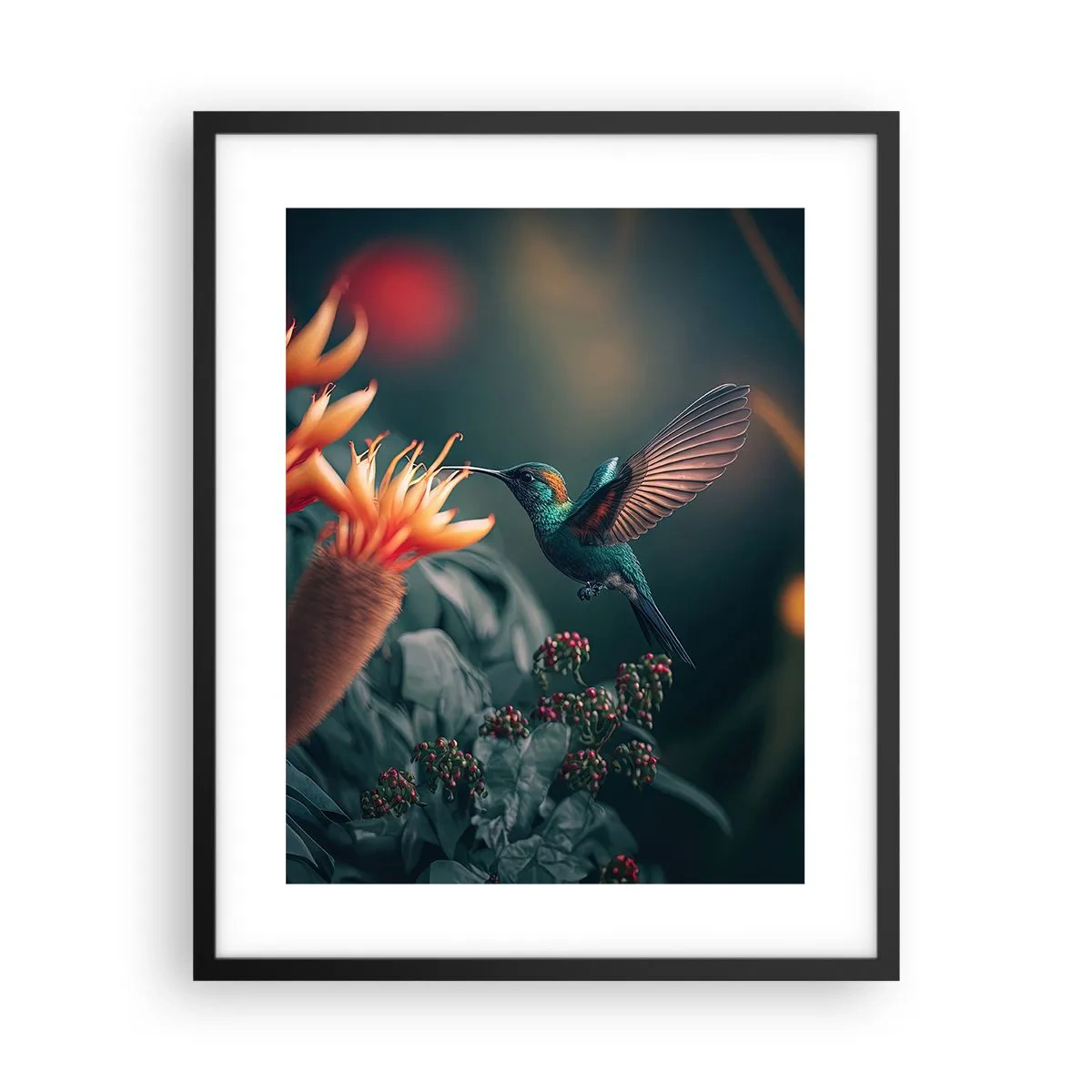 Affiche dans un cadre noir - Poster - une vie vraiment colorée - 40x50 cm