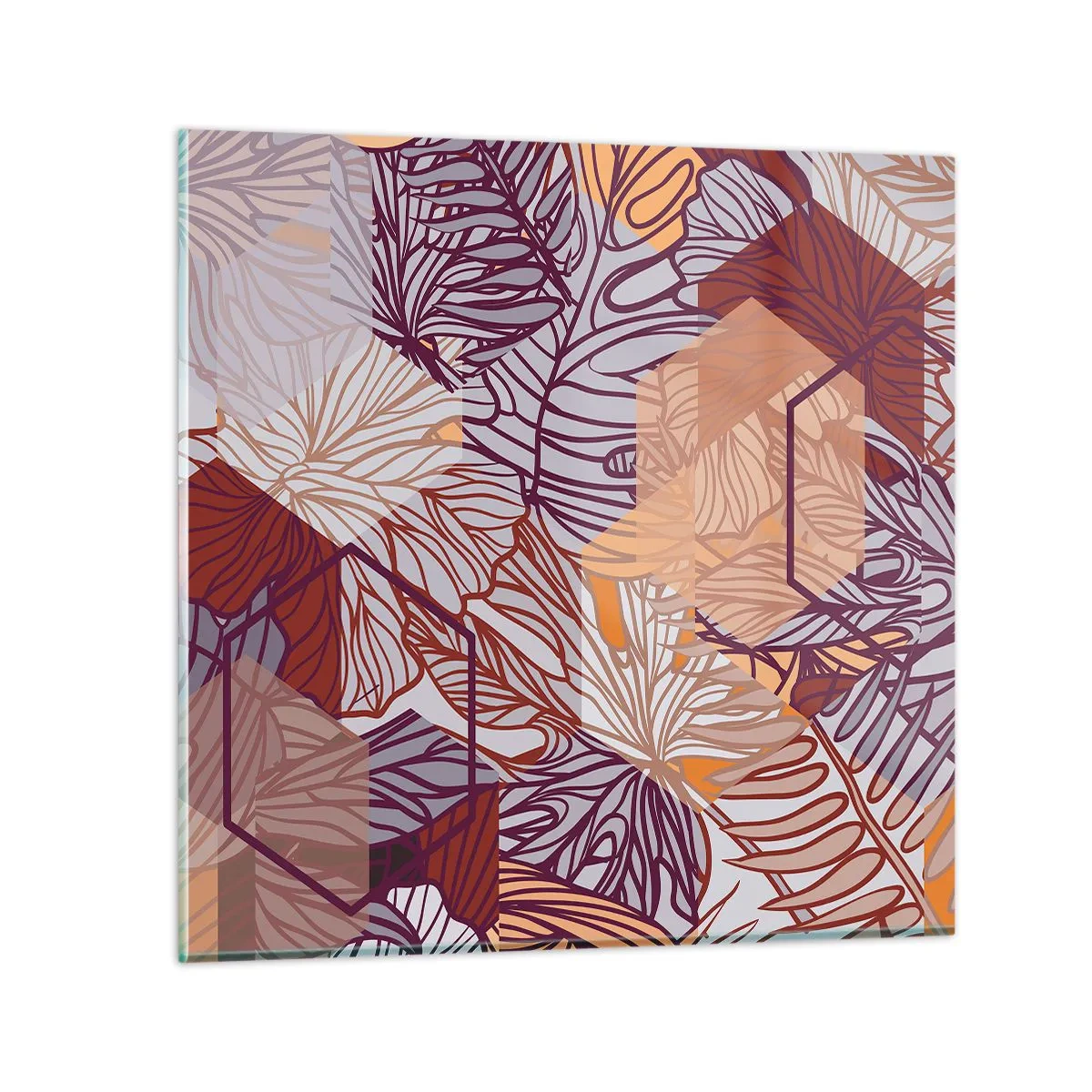 Impression sur verre - Image sur verre - Relation impossible entre la géométrie et la nature - 30x30 cm