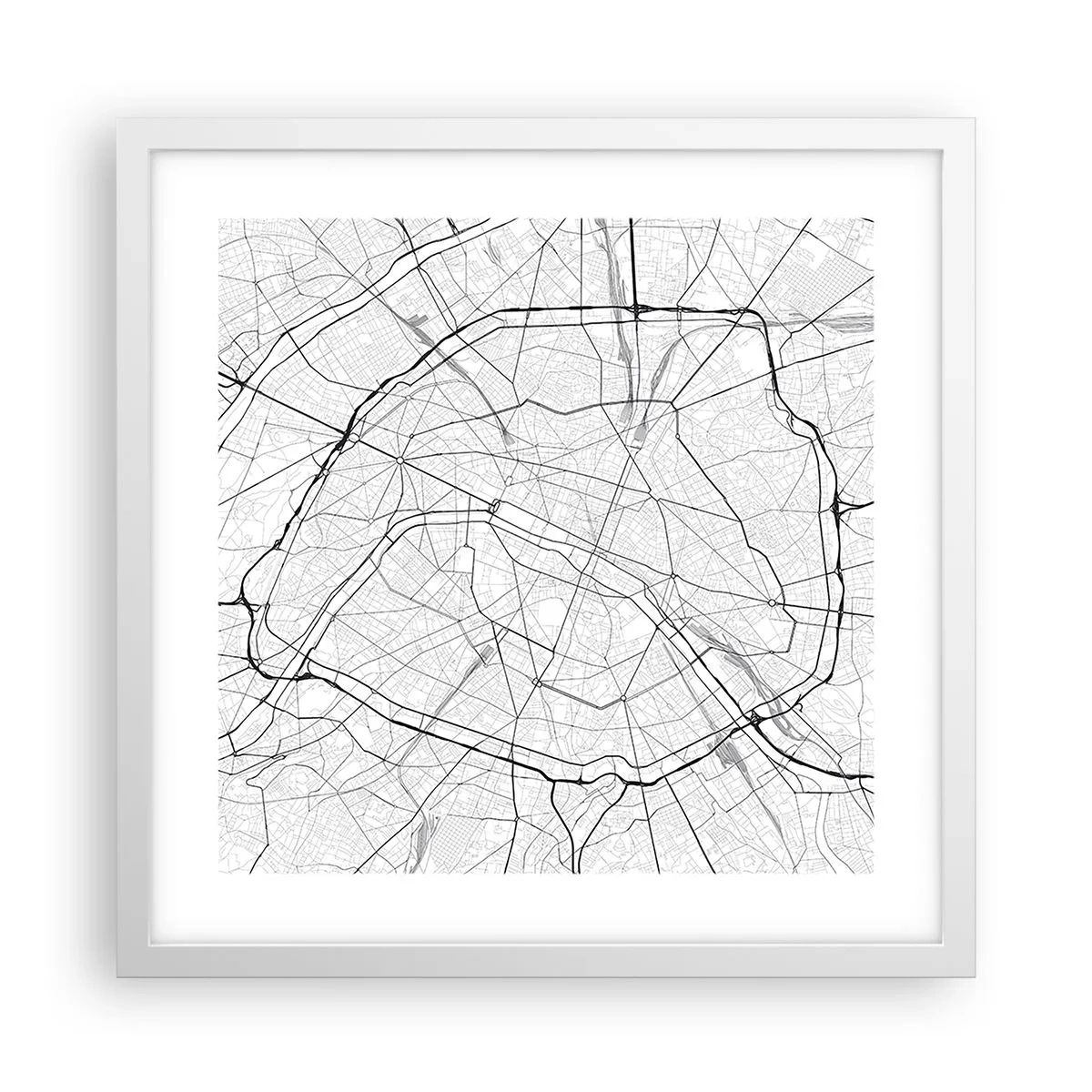 Affiche dans un cadre blanc - Poster - Fleur de Paris - 40x40 cm