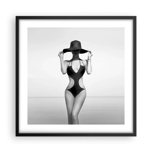 Affiche dans un cadre noir - Poster - Mon prénom? Élégance - 50x50 cm