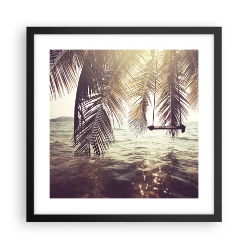 Affiche dans un cadre noir - Poster - Vous pouvez vous balancer dans les nuages à volonté - 40x40 cm