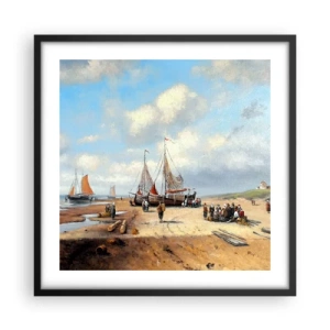 Affiche dans un cadre noir - Poster - Après une capture réussie - 50x50 cm