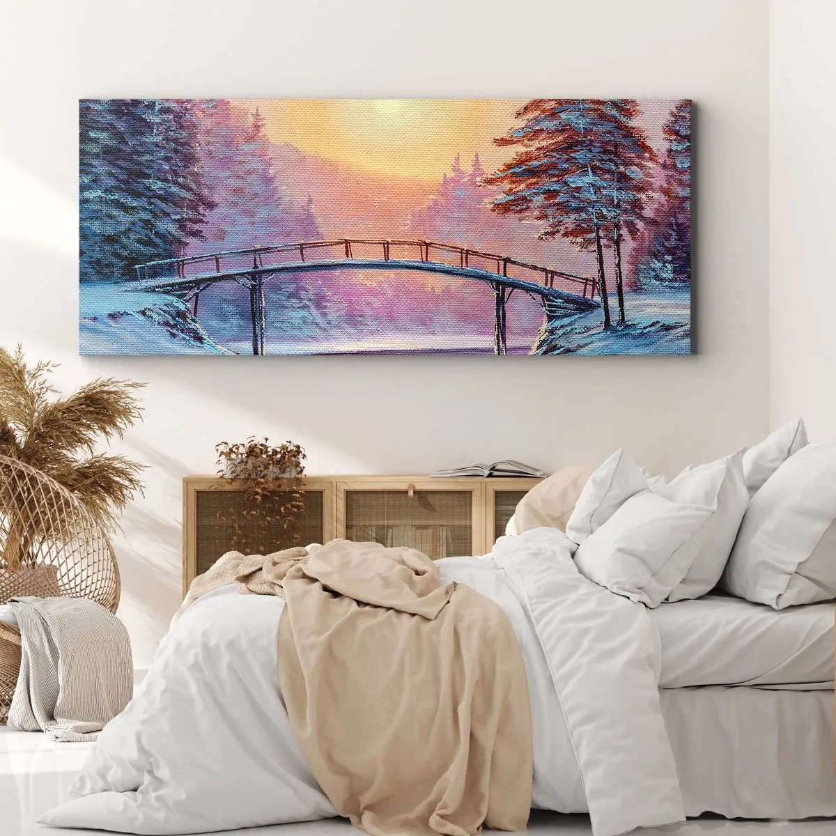 Impression sur toile - Image sur toile - Quatre saisons - hiver - 90x30 cm
