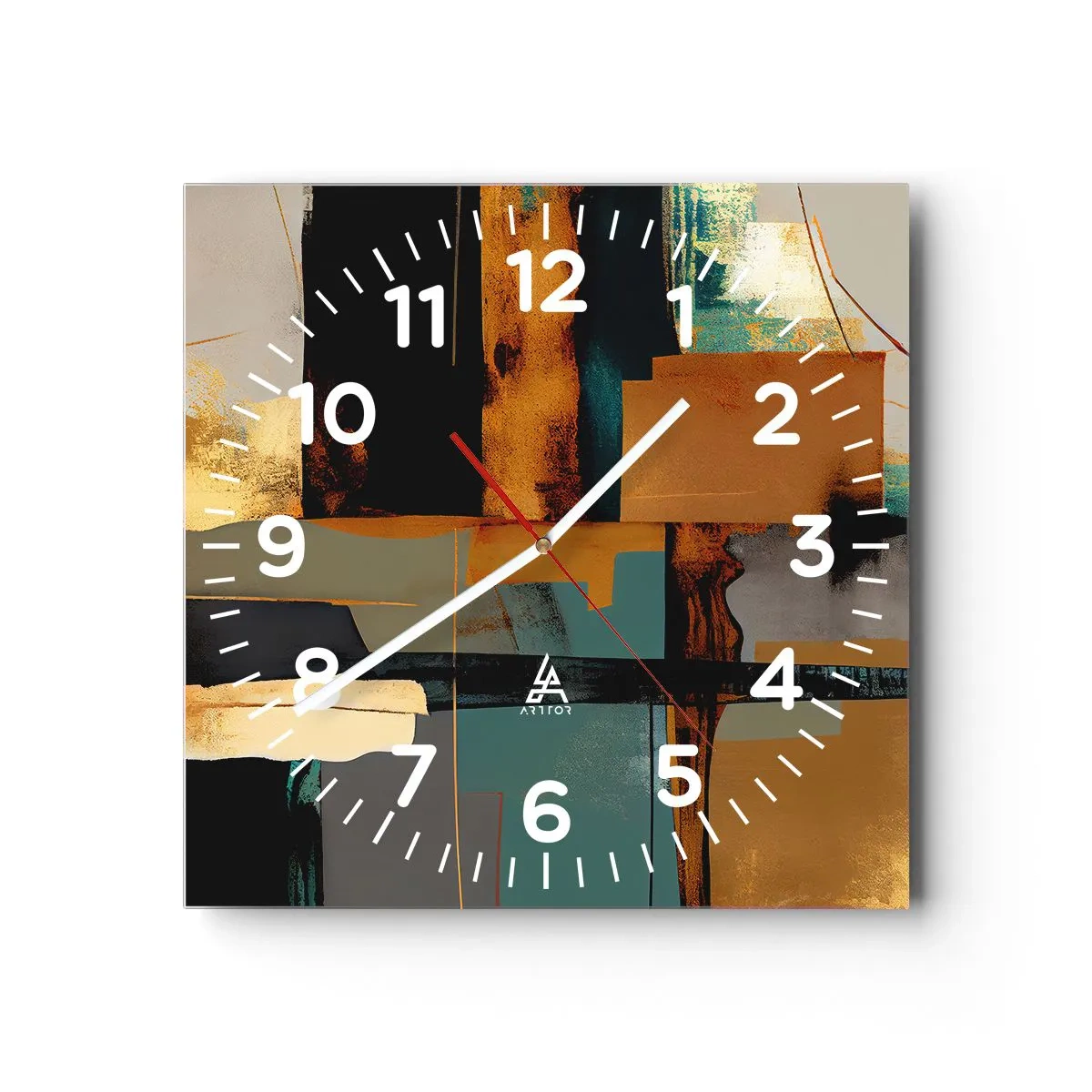 Horloge murale - Pendule murale - Abstraction – lumière et ombre - 30x30 cm