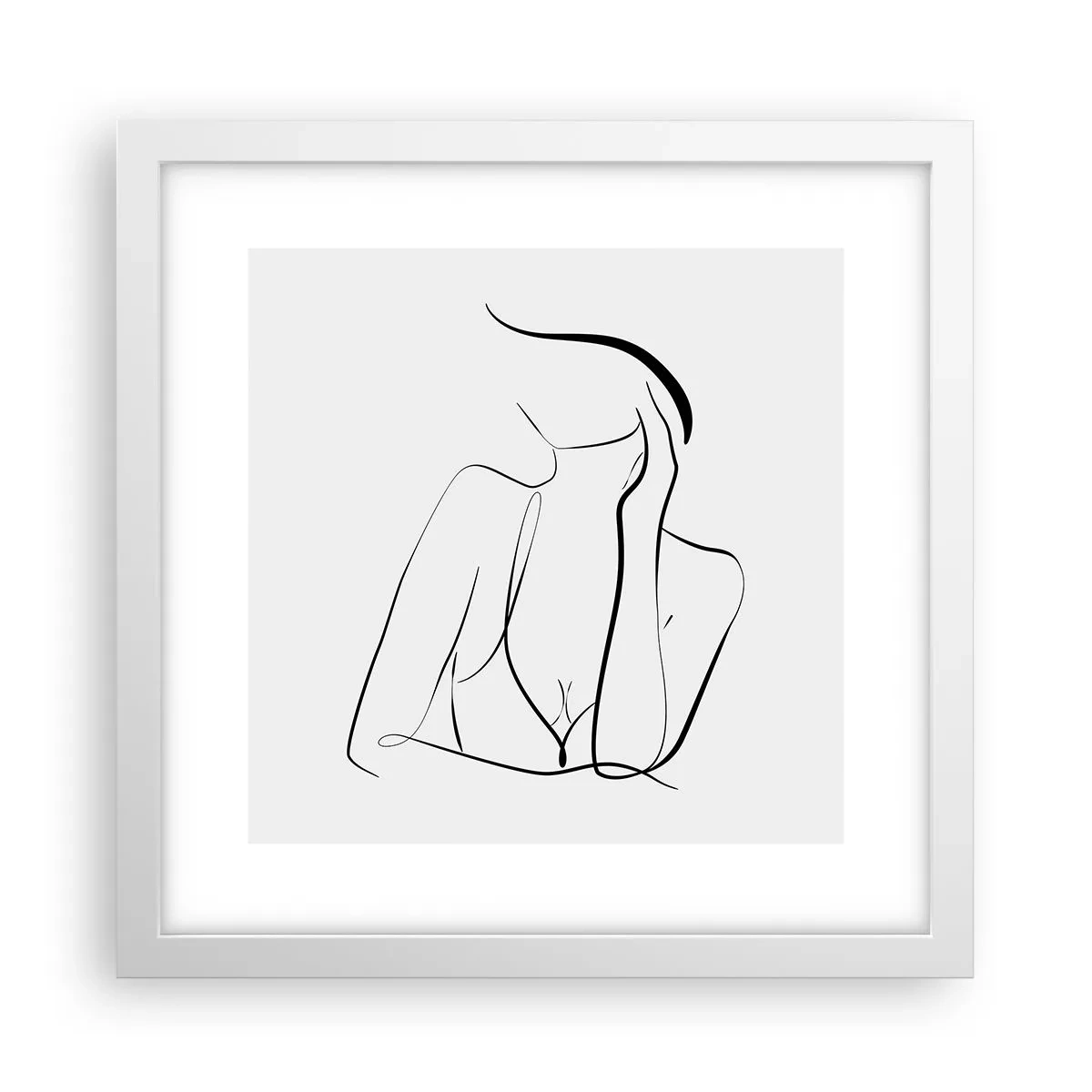 Affiche dans un cadre blanc - Poster - Sur les vague d'un rêve - 30x30 cm