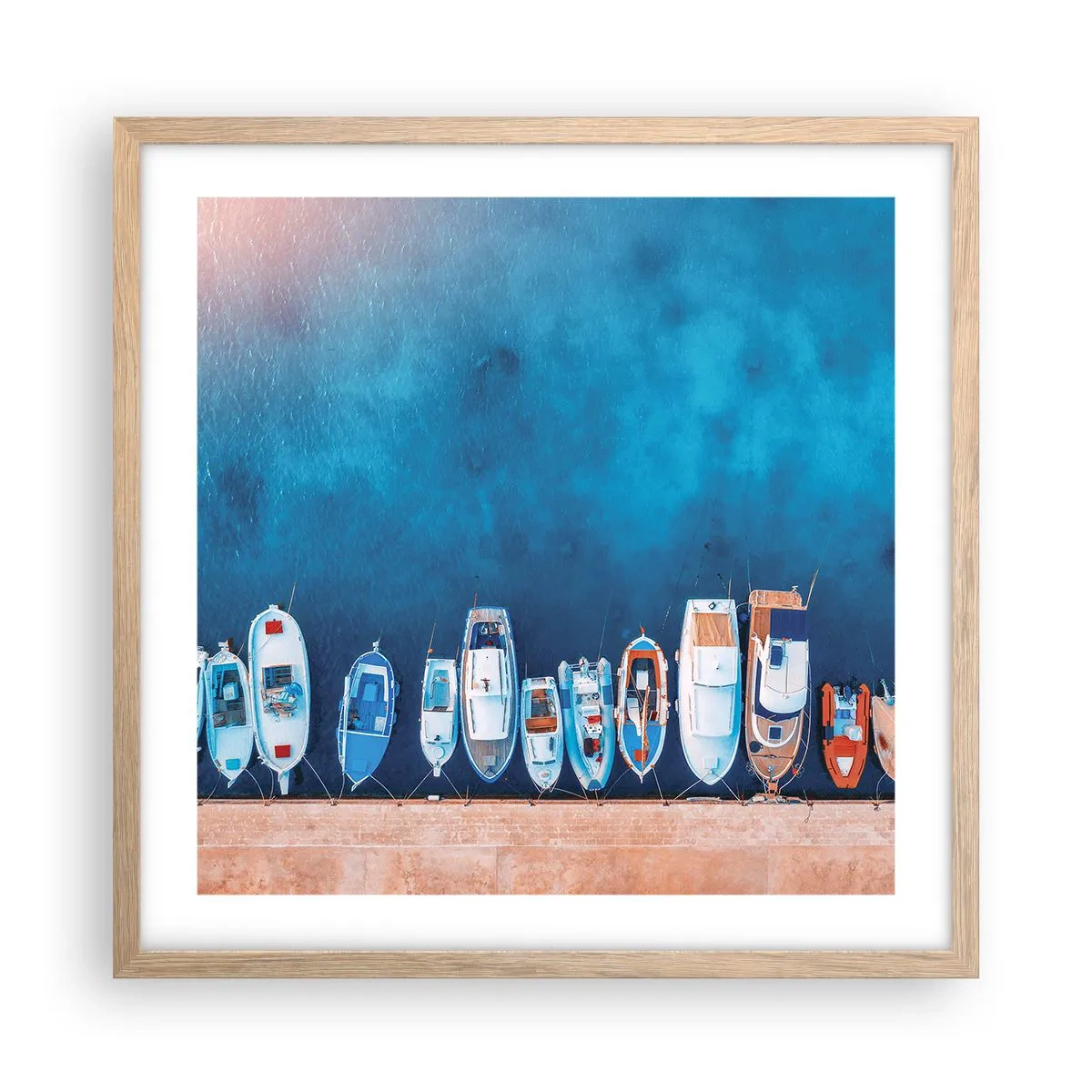 Affiche dans un chêne clair - Poster - En une seule fois - 50x50 cm