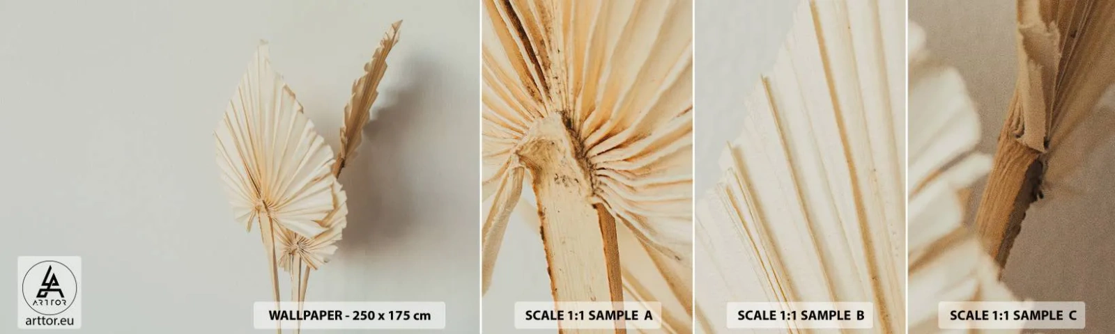 Échantillon de Papier Peint Autocollant Deluxe Sticker - Quand tu dois t’apaiser - Brillant, Minimalisme, Feuille - 100x30 cm