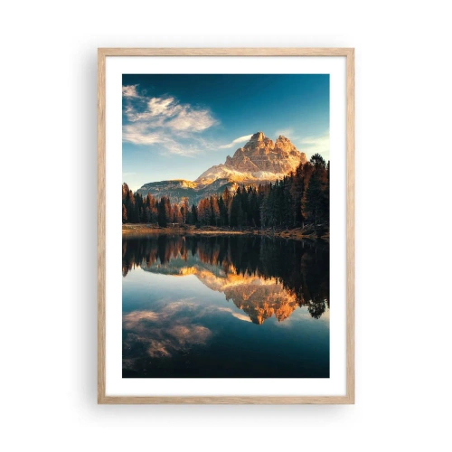Affiche dans un chêne clair - Poster - Double paysage - 50x70 cm