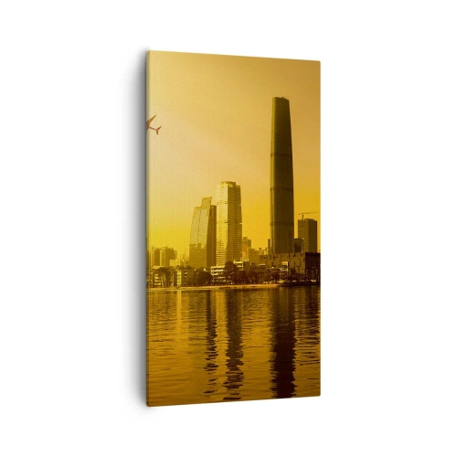 Impression sur toile - Image sur toile - La ville en or - 55x100 cm