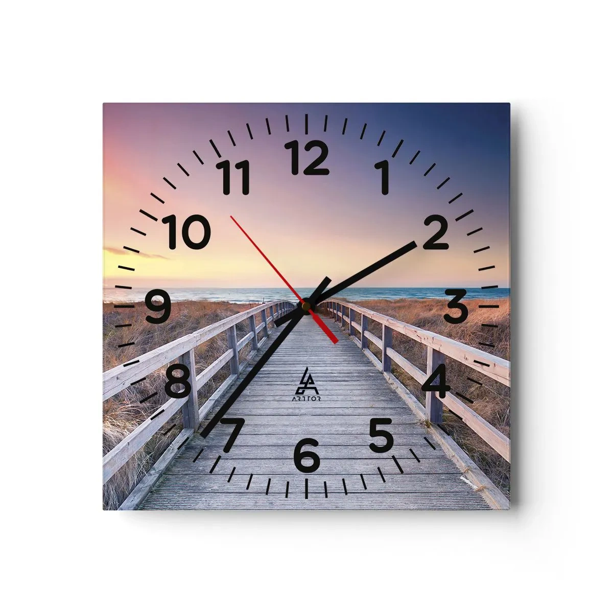 Horloge murale - Pendule murale - Aurore baltique du soir - 40x40 cm