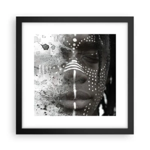 Affiche dans un cadre noir - Poster - Découvrez l'esprit primal - 30x30 cm