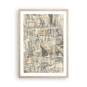 Affiche dans un chêne clair - Poster - Il attend d'être décodé - 50x70 cm